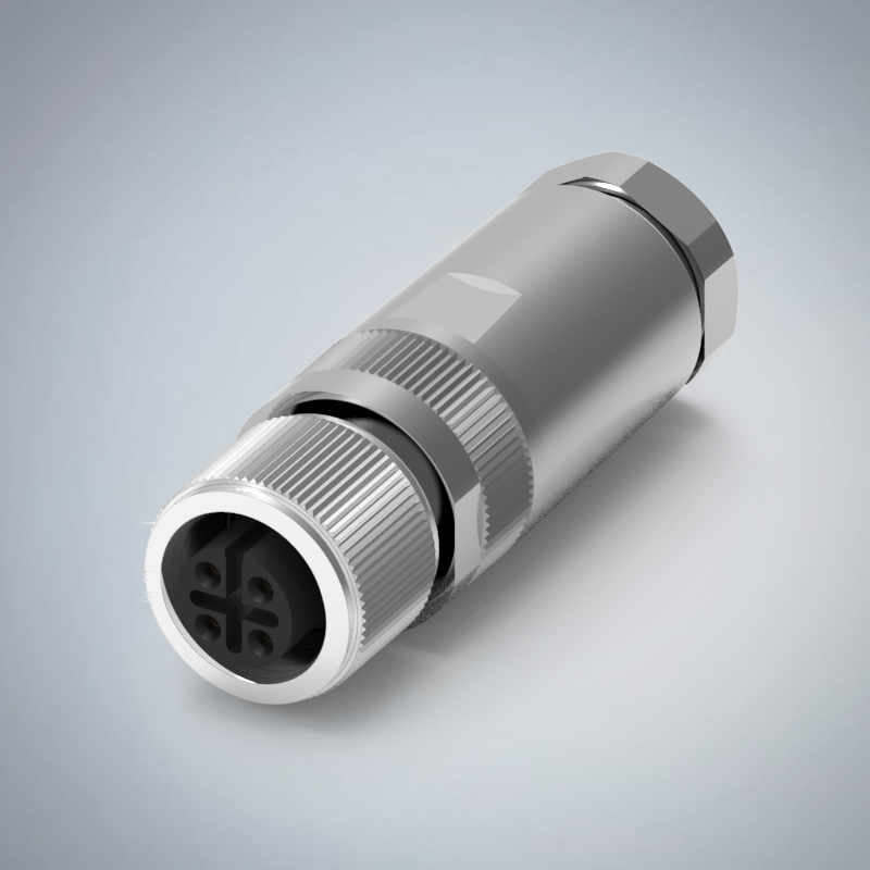 M12-4P(F)A CODE金屬組裝式防水連接器_HGF2-M1204P-62