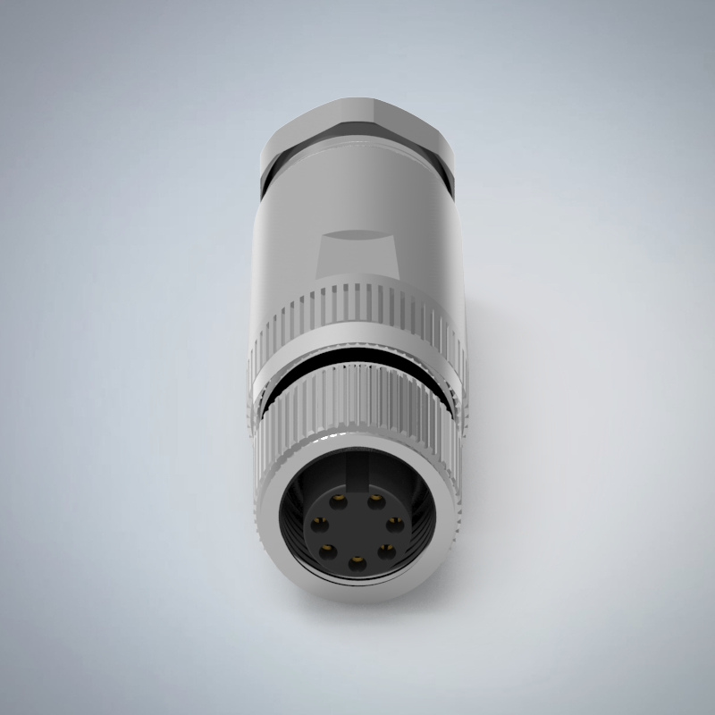 M12-7P(F)A CODE金屬組裝式防水連接器_HGF2-M1207P-24-11