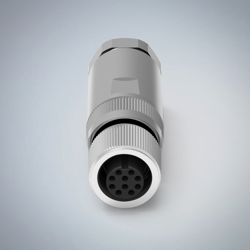 M12-10P(F)A CODE金屬組裝式防水連接器_HGF2-M1210P-08-11