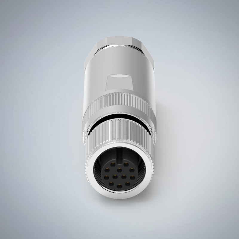 M12-12P(F)A CODE金屬組裝式防水連接器_HGF2-M1212P-04