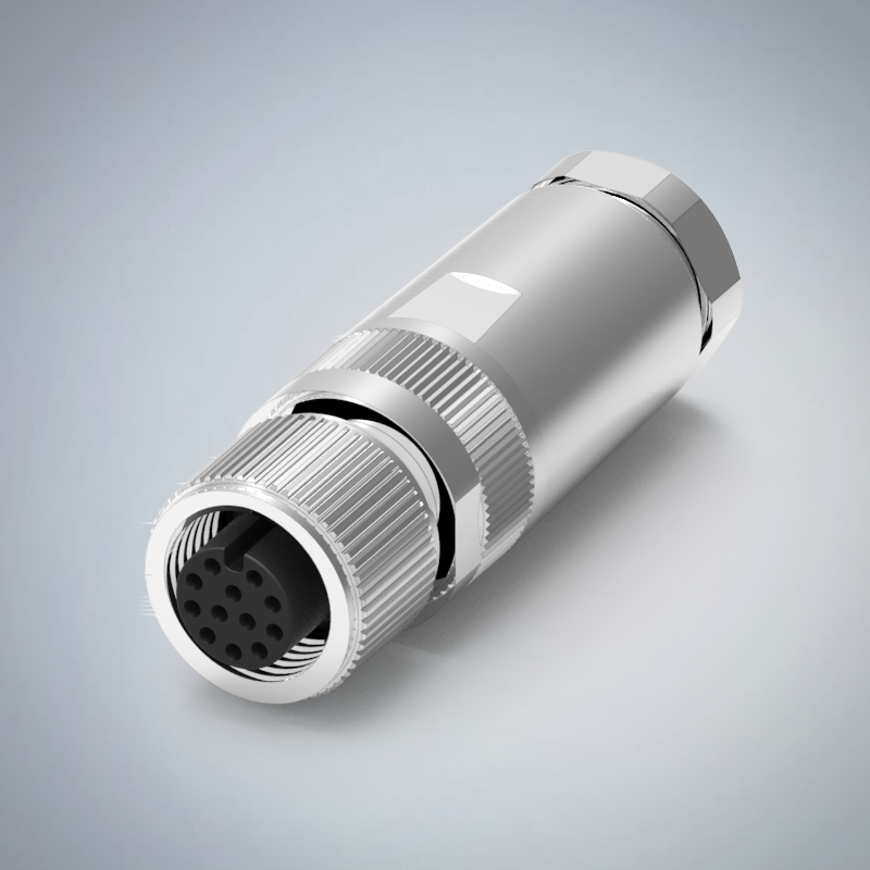 M12-12P(F)A CODE金屬組裝式防水連接器_HGF2-M1212P-04