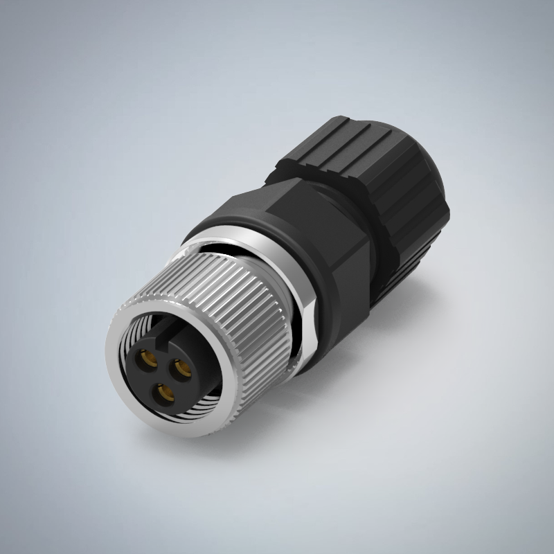 M12-3P(F)A CODE塑膠組裝式(大電流)