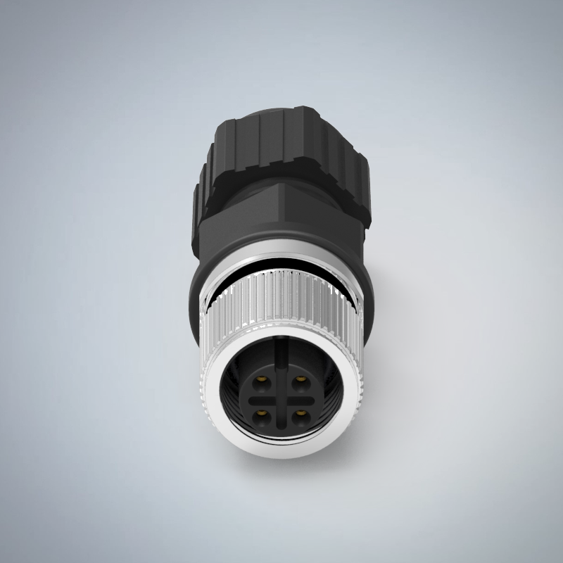 M12-4P(F)A CODE塑膠組裝式防水連接器_HGF2-M1204P-199-11