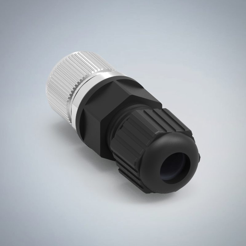 M12-6P(F)A CODE塑膠組裝式防水連接器_HGF2-M1206P-71-11