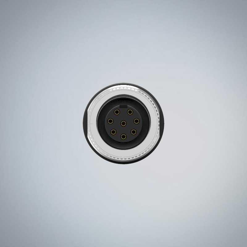 M12-8P(F)A CODE塑膠組裝式防水連接器_HGF2-M1208P-104-11