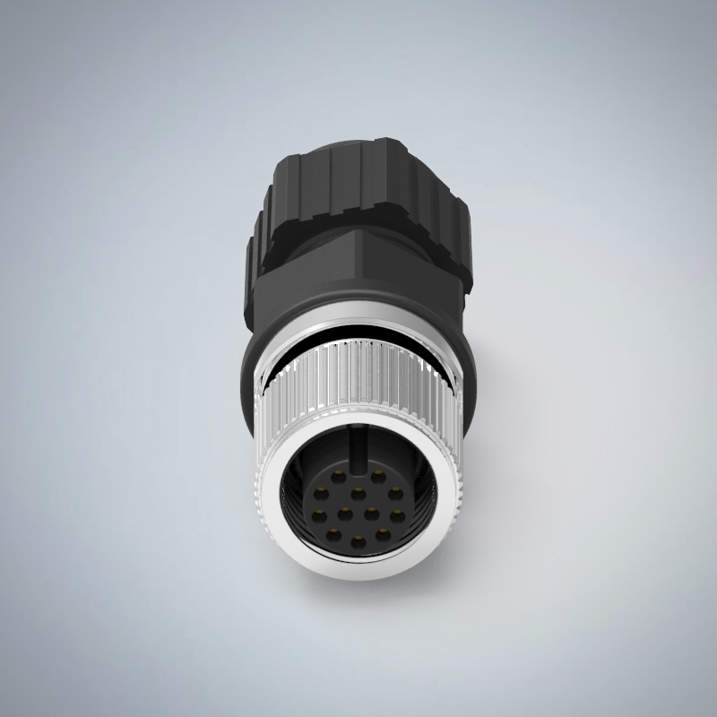 M12-12P(F)A CODE塑膠組裝式防水連接器_HGF2-M1212P-39-11
