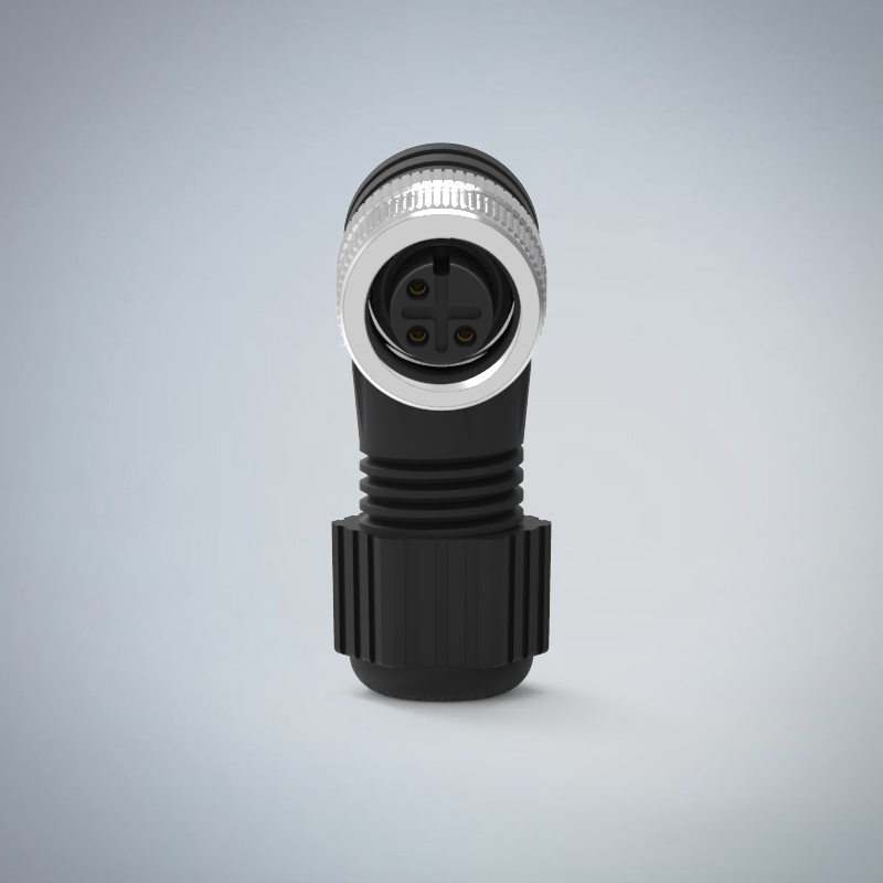 M12-3P(F)A CODE90度塑膠組裝式防水連接器(右塞孔)_HGF2-M1203P-129-11
