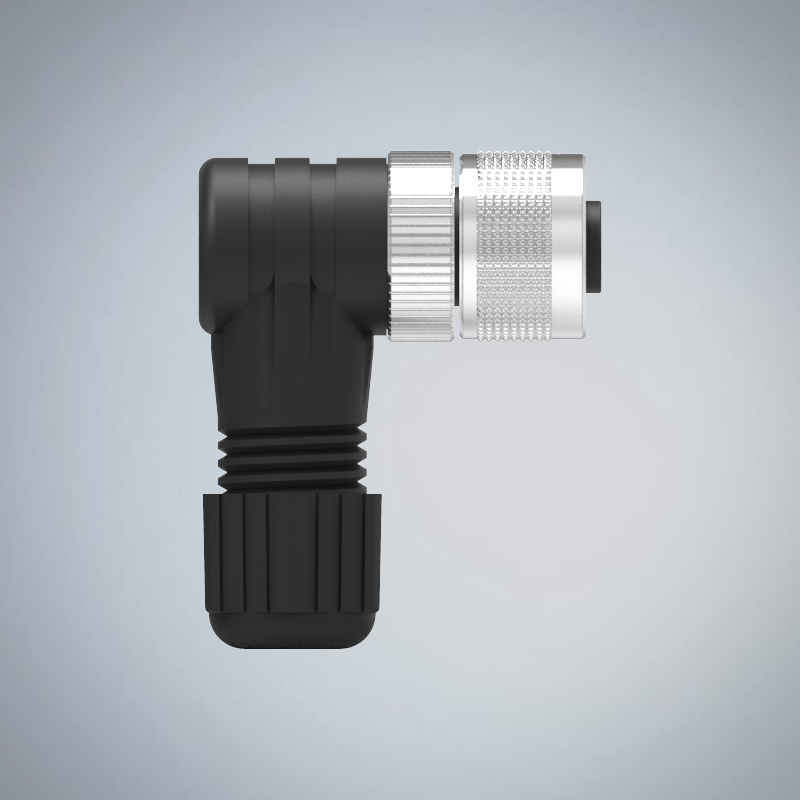 M12-5P(F)A CODE90度塑膠組裝式防水連接器_HGF2-M1205P-186-11