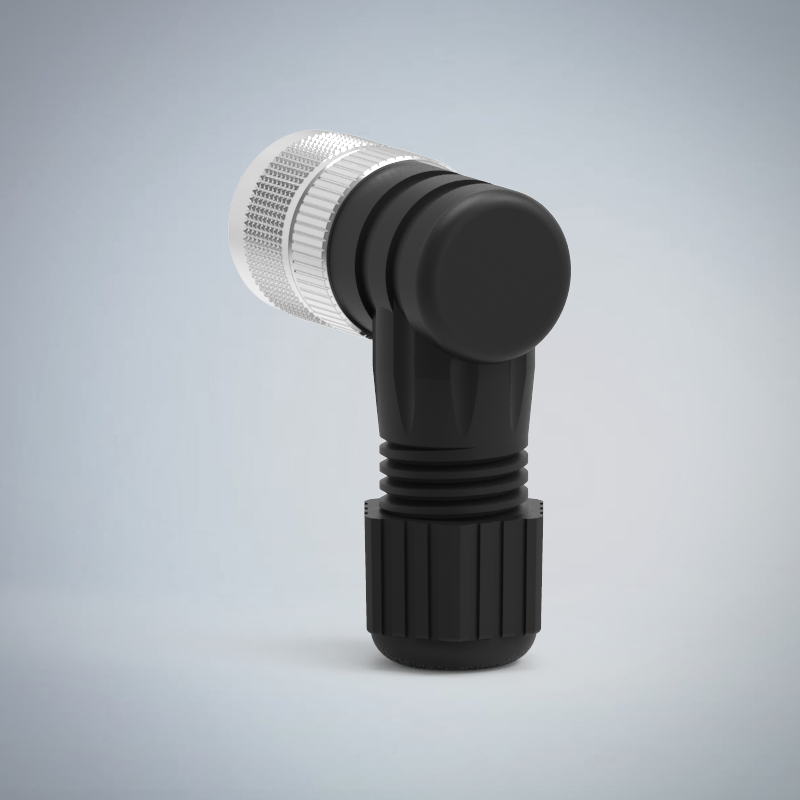 M12-5P(F)A CODE90度塑膠組裝式防水連接器_HGF2-M1205P-186-11