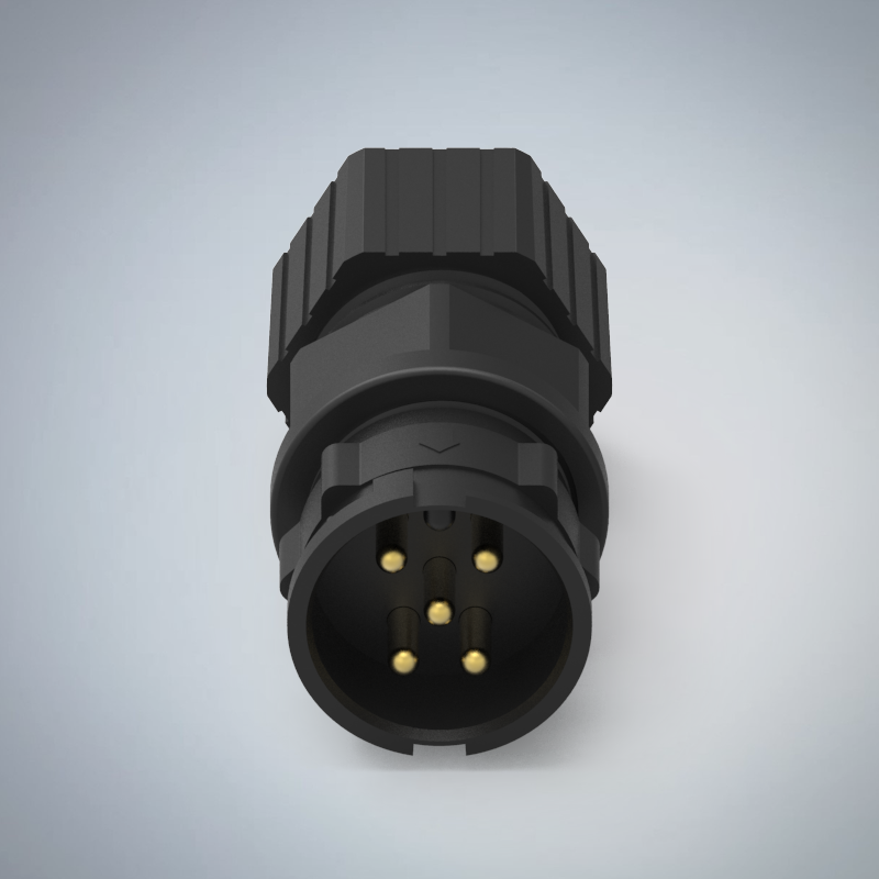 D SIZE-5P(M)快鎖半牙組裝式防水連接器_HGM2-DS05P-132-11
