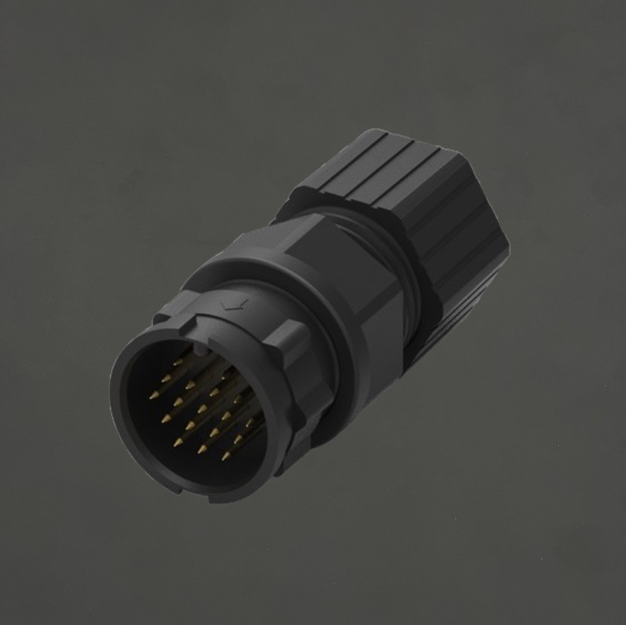 D SIZE-18P(M)快牙半牙組裝式防水連接器_HGM2-DS18P-19-11