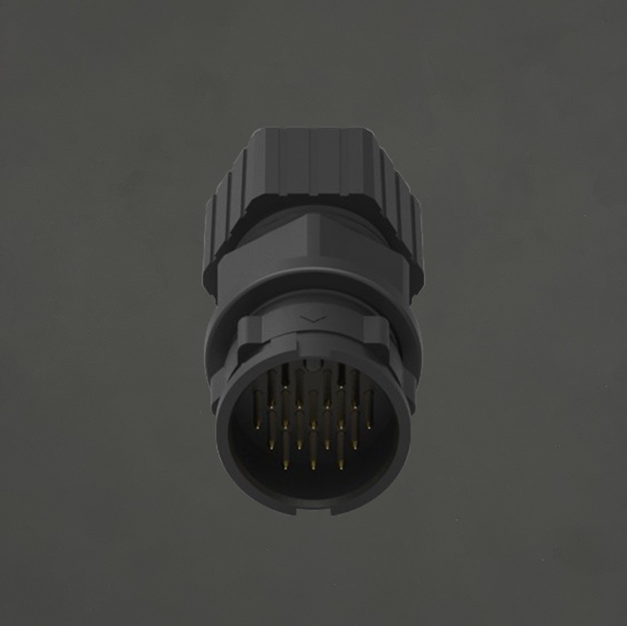 D SIZE-18P(M)快牙半牙組裝式防水連接器_HGM2-DS18P-19-11