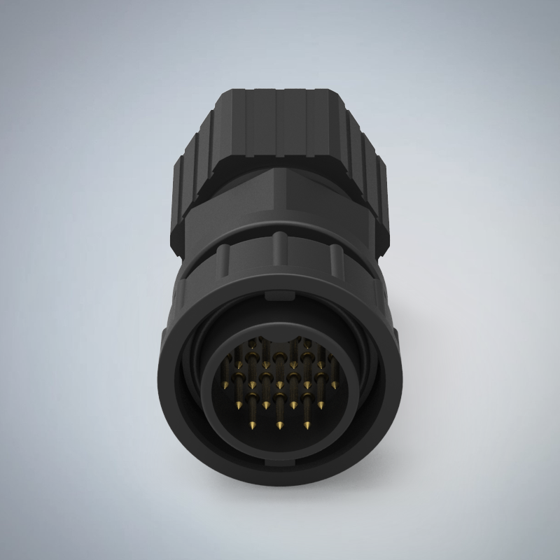D SIZE-18P(F/M)快鎖半牙組裝式防水連接器_HGM2-DS18P-18-11