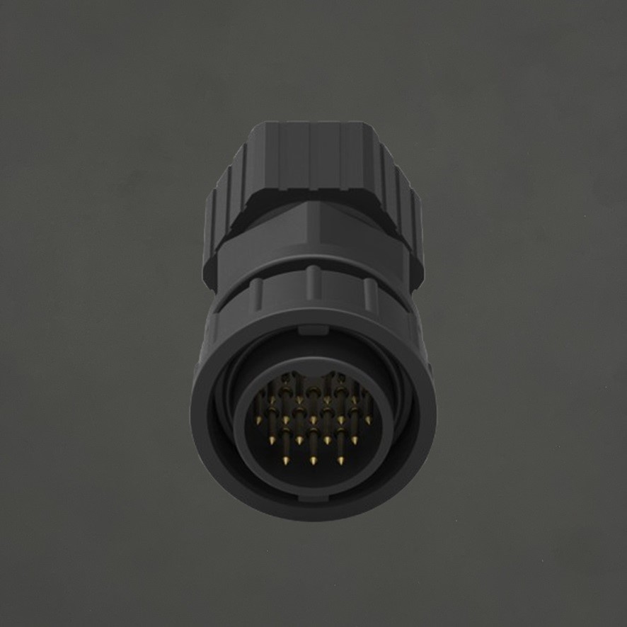 D SIZE-18P(F/M)快鎖半牙組裝式防水連接器_HGM2-DS18P-18-11