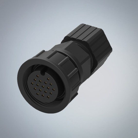 D SIZE-18P(F)螺牙全牙組裝式防水連接器_HGF2-DS18P-17-11