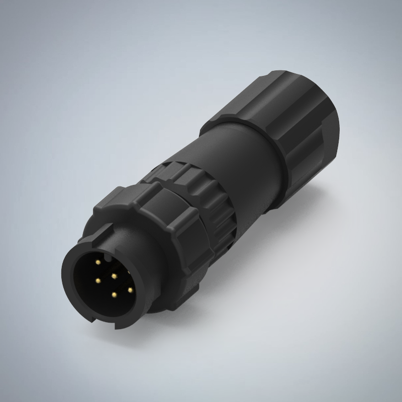 A SIZE-6P(M)快鎖半牙組裝式防水連接器_HGM2-AS06P-65-11