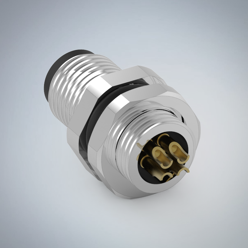 M5-4P(M)板端後鎖焊線式防水連接器_HGM2-M504P-151-11