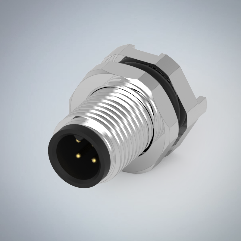 M5-4P(M)板端前鎖插板式防水連接器_HGM2-M504P-41