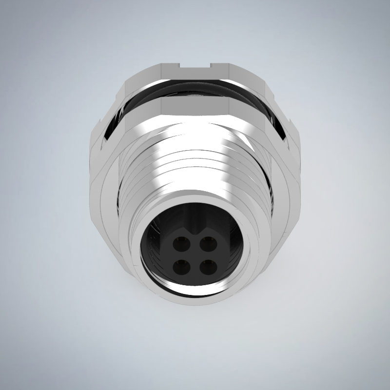M5-4P(F)板端前鎖插板式防水連接器_HGF2-M504P-51