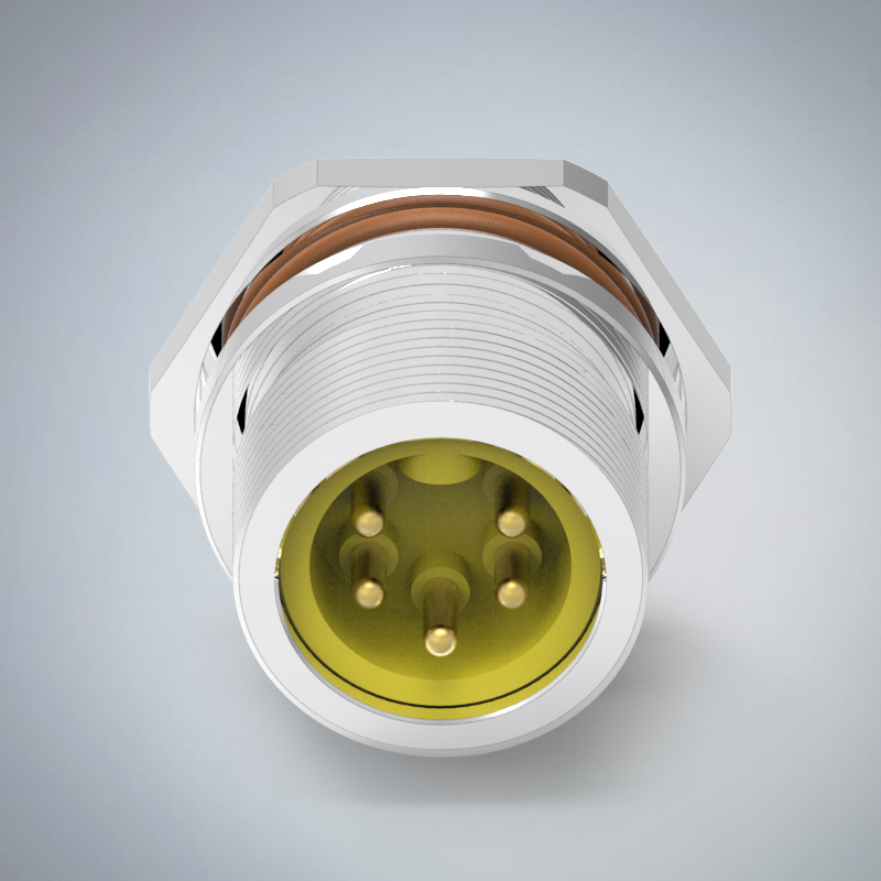 M23-5P(M)板端後鎖焊線式防水連接器_HGM2-M2305P-90-11