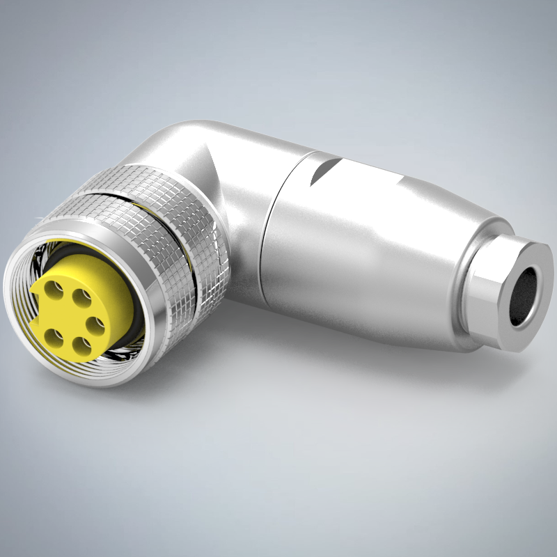M23-5P(F)90度金屬組裝式防水連接器_HGF2-M2305P-115-11