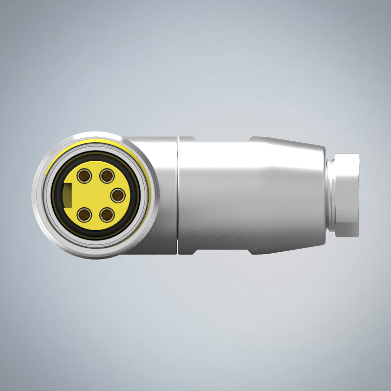 M23-5P(F)90度金屬組裝式防水連接器_HGF2-M2305P-115-11