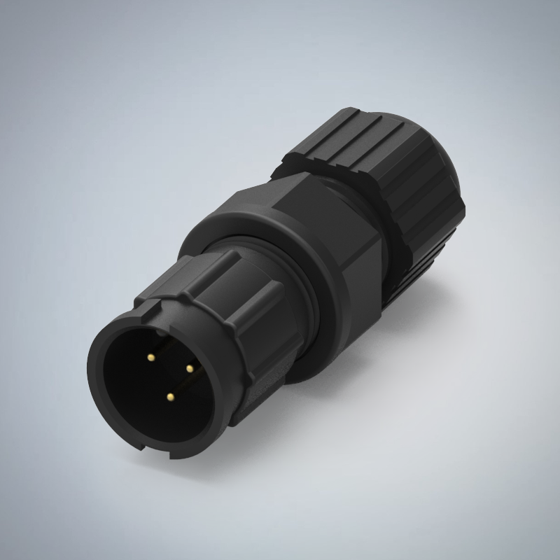 B SIZE-3P(M)快鎖半牙組裝式防水連接器(5A)_HGM2-BS03P-96-11