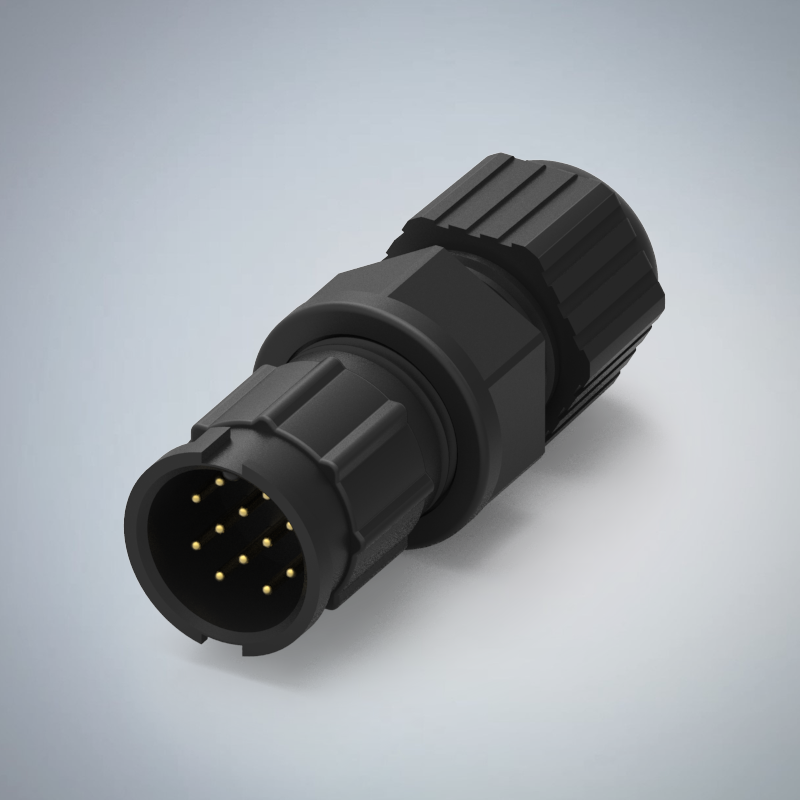 B SIZE-12P(M)快鎖半牙組裝式防水連接器(2A)_HGM2-BS12P-29-11