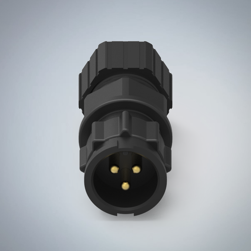 C SIZE-3P(M)快鎖半牙組裝式防水連接器(20A)_HGM2-CS03P-108-11