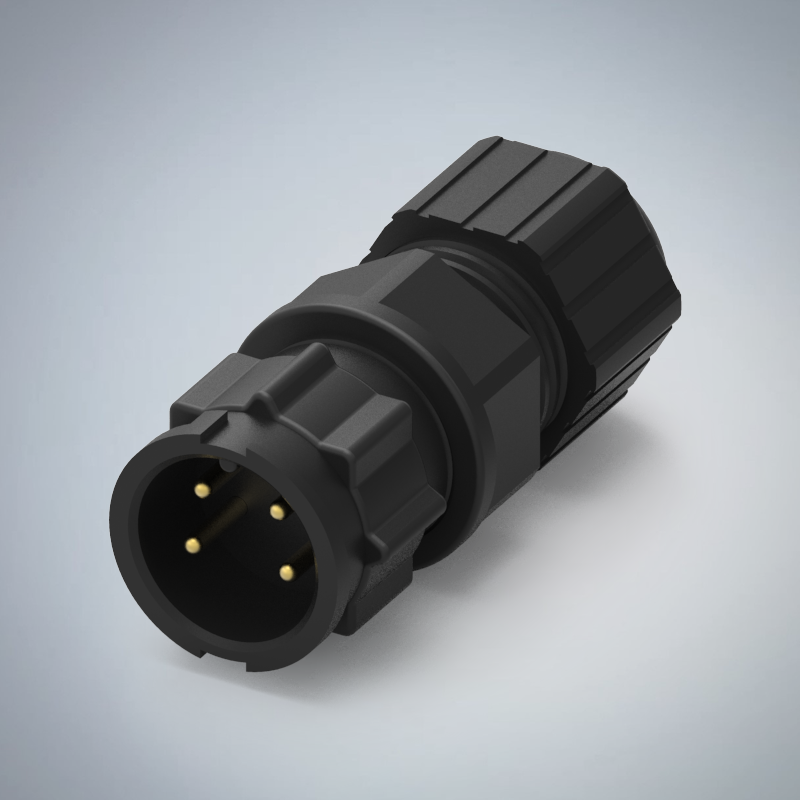 C SIZE-4P(M)快鎖半牙組裝式防水連接器(10A)_HGM2-CS04P-176-11