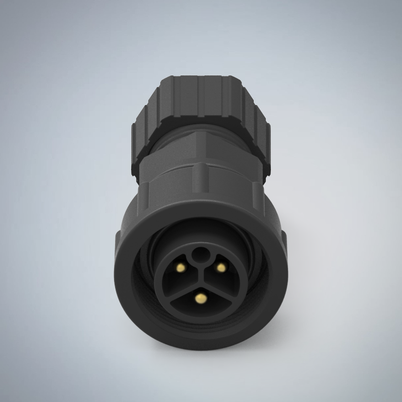 C SIZE-3P(F/M)螺牙全牙組裝式防水連接器(20A)_HGM2-CS03P-111-11