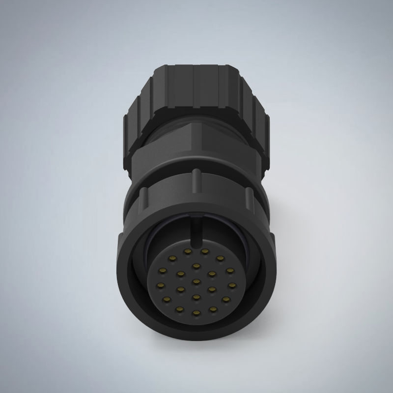 C SIZE-20P(F)快鎖半牙組裝式防水連接器(2A)_HGF2-CS20P-02-11