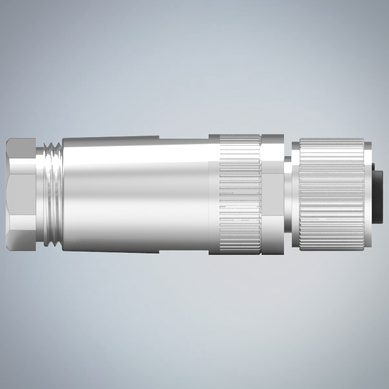 M12-2P(F)B CODE 金屬組裝式(左上右下)防水連接器_HGF2-M1202P-85-11