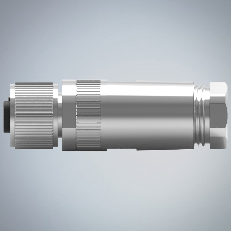 M12-2P(F)B CODE 金屬組裝式(左上右下)防水連接器_HGF2-M1202P-85-11