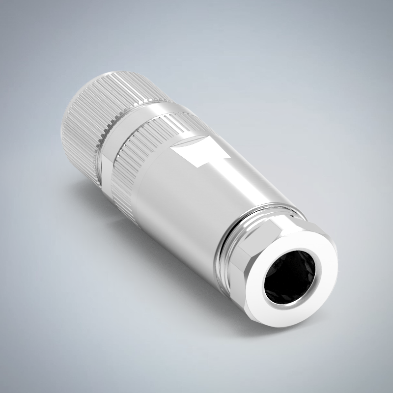 M12-4P(F)B CODE 金屬組裝式防水連接器_HGF2-M1204P-255-11