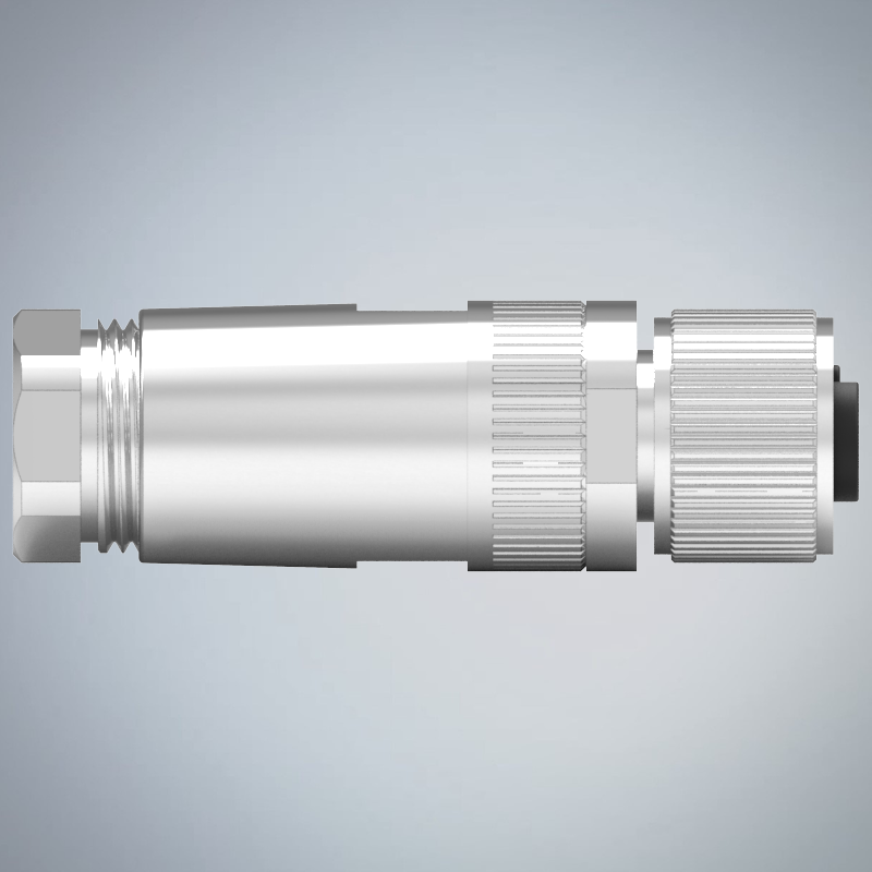 M12-4P(F)B CODE 金屬組裝式防水連接器_HGF2-M1204P-255-11