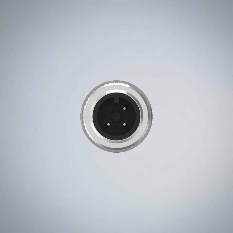 M12-3P(M)A CODE金屬組裝式防水連接器(左塞孔) _HGM2-M1203P-52-11