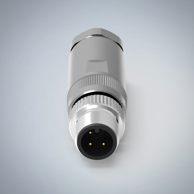 M12-3P(M)A CODE金屬組裝式防水連接器(右塞孔)_HGM2-M1203P-53-11