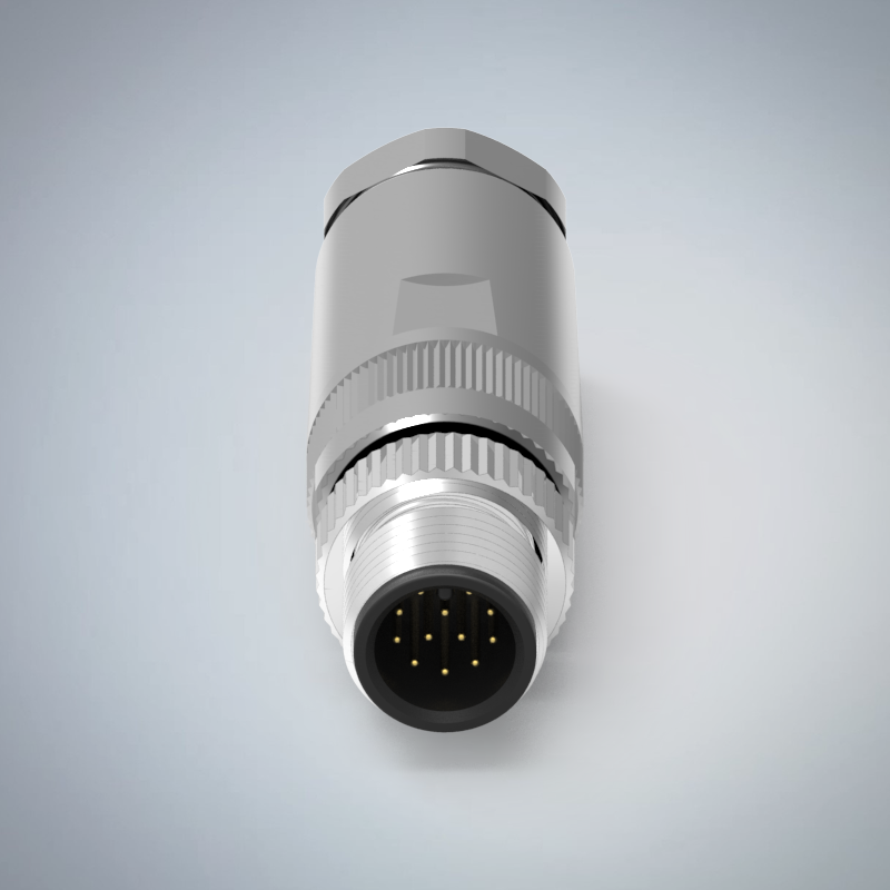 M12-12P(M)A CODE金屬組裝式防水連接器_HGM2-M1212P-16-11
