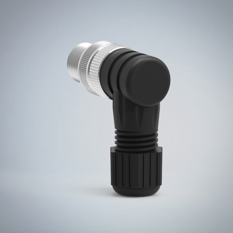 M12-3P(M)A CODE90度塑膠組裝式防水連接器(左塞孔)_HGM2-M1203P-122-11