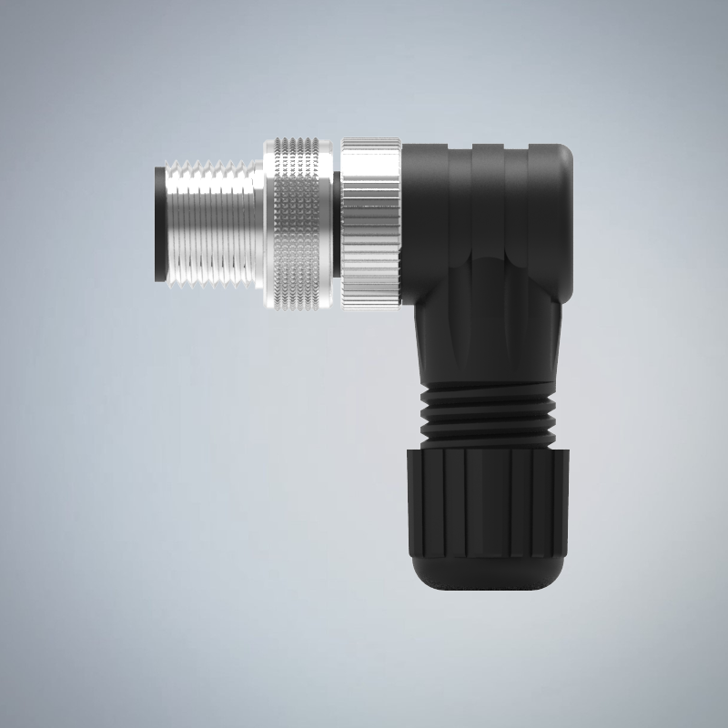 M12-4P(M)A CODE90度塑膠組裝式防水連接器_HGM2-M1204P-212-11