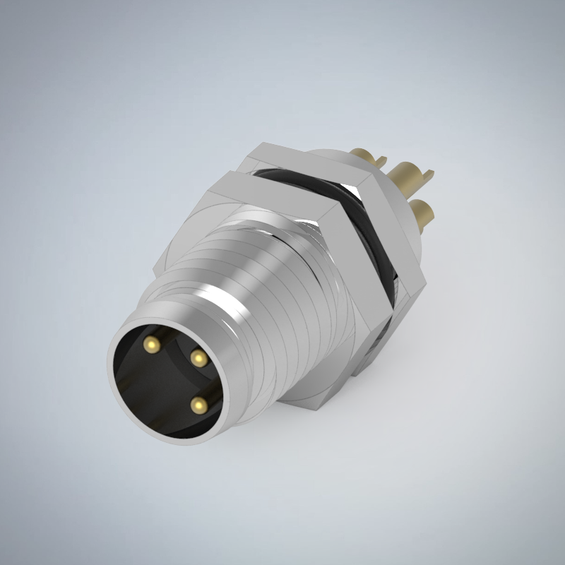 M8-3P(M)板端前鎖焊線式防水連接器_HGM2-M803P-22