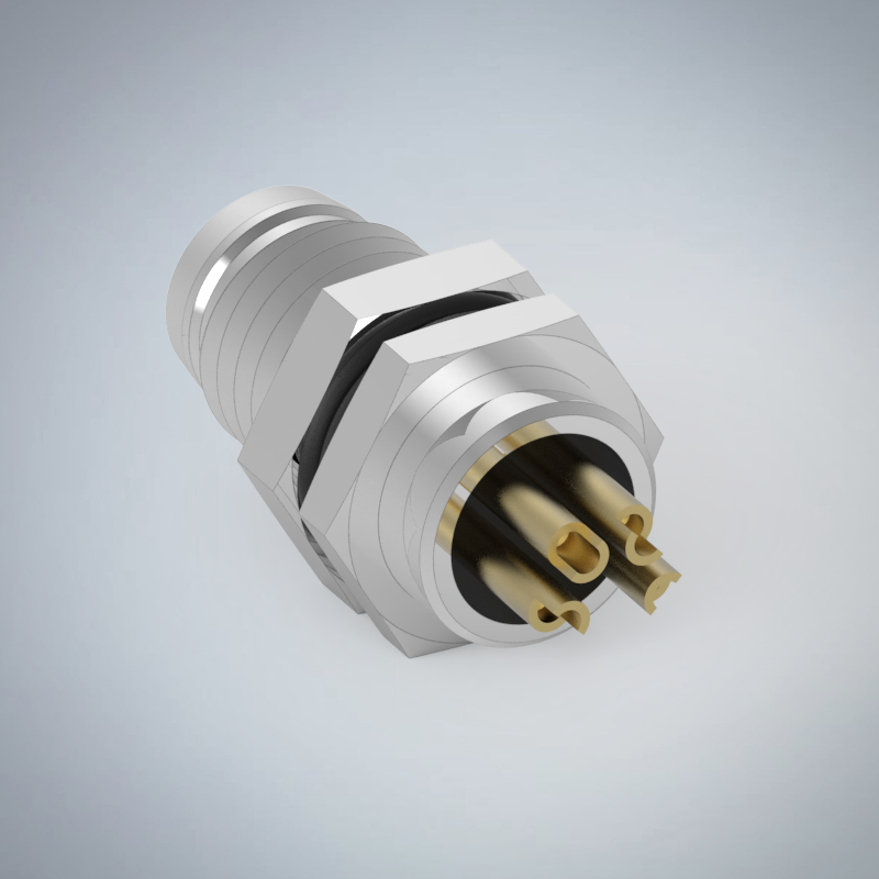 M8-4P(M)板端前鎖焊線式防水連接器_HGM2-M804P-292-11