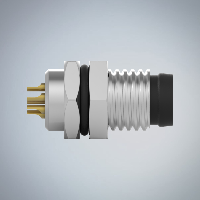 M8-8P(M)板端前鎖焊線式防水連接器_HGM2-M808P-73-11