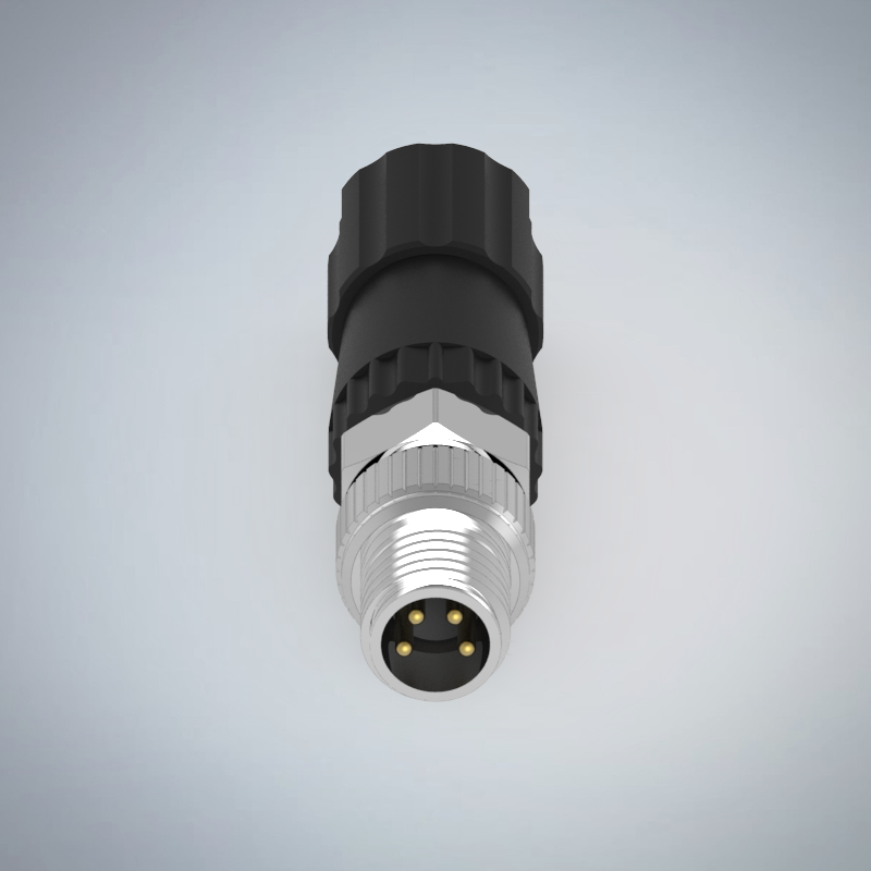 M8-4P(M)組裝焊線式防水連接器_HGM2-M804P-167-11