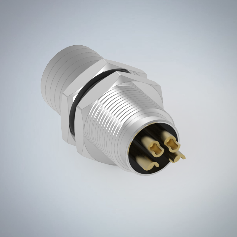 M8-4P(M)板端後鎖焊線式防水連接器_HGM2-M804P-60
