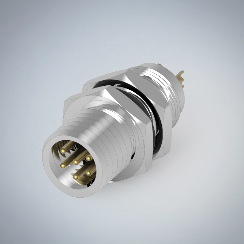 M8-6P(M)板端後鎖焊線式防水連接器_HGM2-M806P-30-11