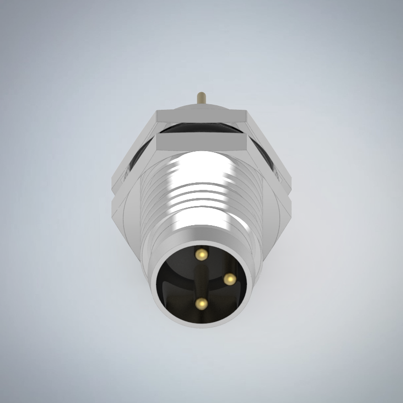 M8-3P(M)板端前鎖插板式防水連接器_HGM2-M803P-26