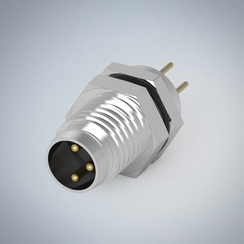 M8-3P(M)板端前鎖插板式防水連接器_HGM2-M803P-26