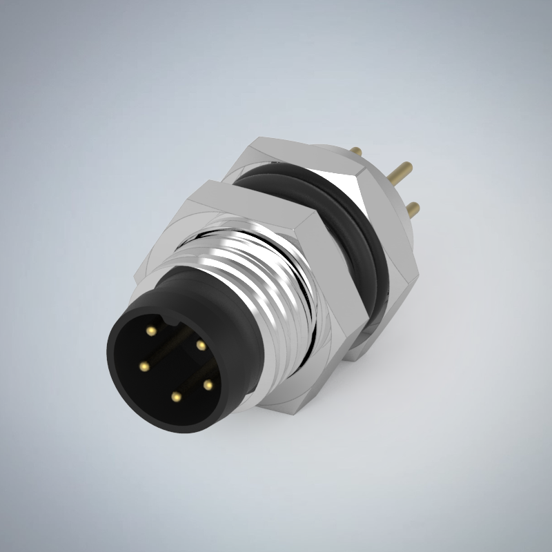 M8-5P(M)板端前鎖插板式防水連接器_HGM3-M805P-14-11